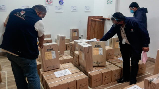 Material electoral llegó a la ODPE Chachapoyas. Foto: difusión