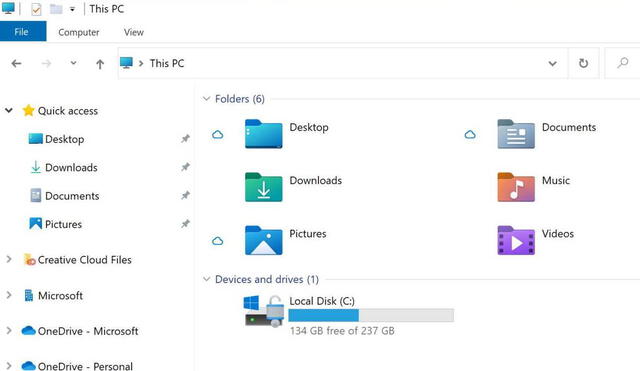 Un cambio de look radical. Microsoft oficializó el nuevo diseño de íconos que llegarán a Windows 10 con su nueva versión 21H2. Foto: Microsoft