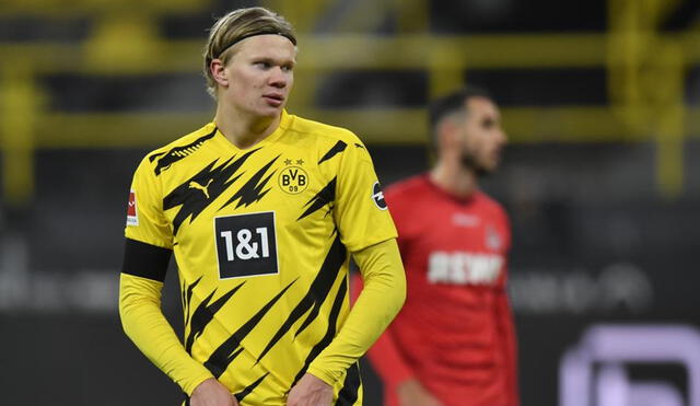 Erling Haaland está tasado en 180 millones de euros por el Borussia Dortmund. Foto: EFE