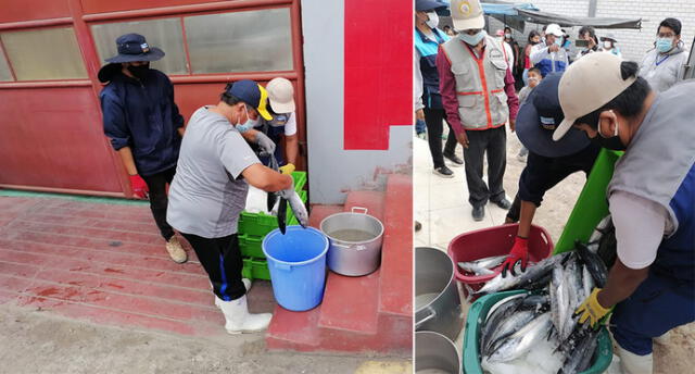 Comerciantes del Campo Ferial hicieron donación de productos en Ilo. Foto: Ilo Noticias