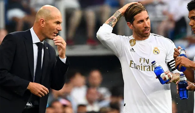 Zidane habló sobre la ausencia de Sergio Ramos en los próximos partidos decisivos del Real Madrid. Foto: AFP