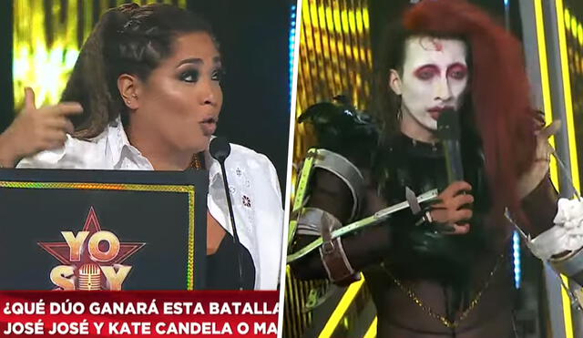 Katia Palma reprende a imitador de Marilyn Manson por su actitud con la producción de Yo soy. Foto: captura de Latina