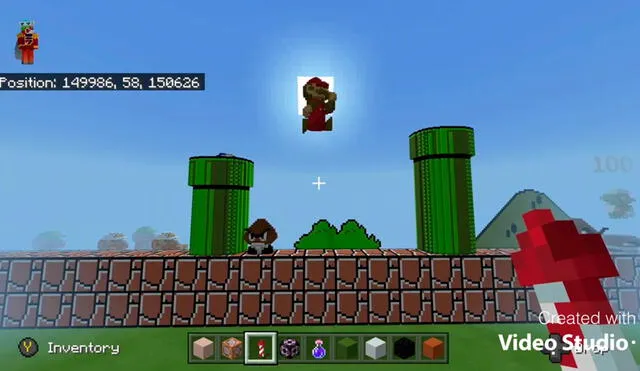 Esta recreación de Super Mario Bros. en Minecraft no se puede jugar. Foto: TheBestTomatoKing