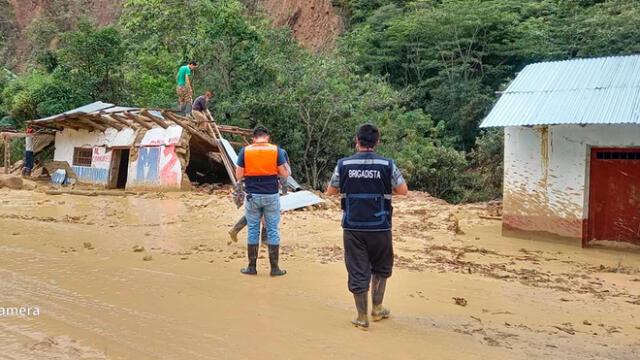 Huaicos destruyen viviendas en Nuevo Horizonte en la región Amazonas. Fotos: GORE Amazonas