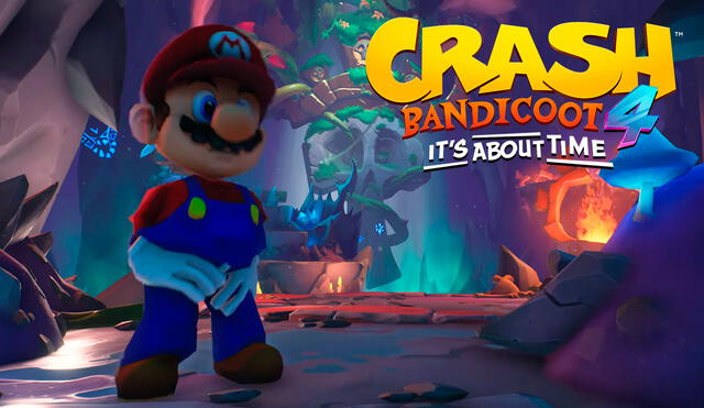 Se trata de un mod con resolución 4K donde Crash es reemplazado por Mario Bros. Foto: captura YouTube