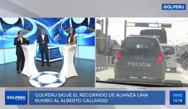 La móvil seguía a Alianza Lima que se enfrentará a Deportivo Municipal. Foto: Captura Gol Perú