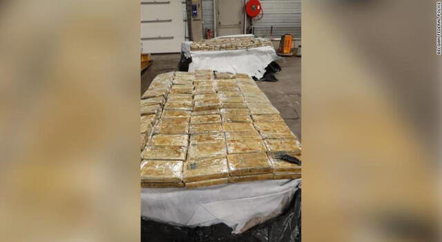 La Policía de Bélgica incautó casi 28 toneladas de cocaína valorizadas en 1.650 millones de dólares. Fuente: CNN