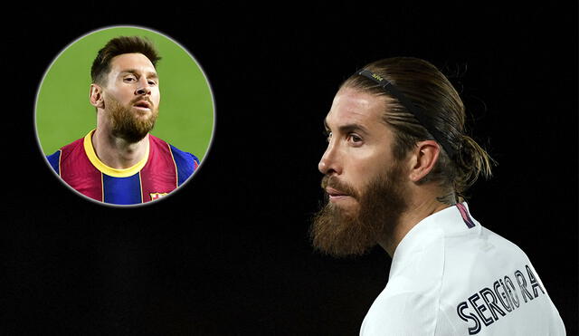 Sergio Ramos habló sobre Lionel Messi previo al clásico español. Foto: AFP