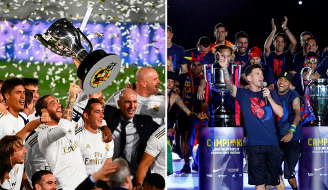 Real Madrid tiene más títulos que Barcelona en Ligas y competiciones Europeas. Foto: EFE