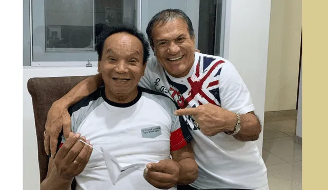 Melcochita y Miguel Barraza comparten una amistad de décadas. Foto: Melcochita/Instagram