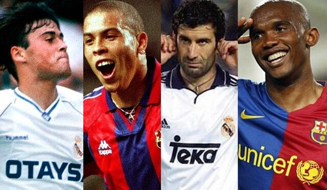 Jugadores que defendieron la camiseta del Real Madrid y Barcelona. Foto: Composición GLR