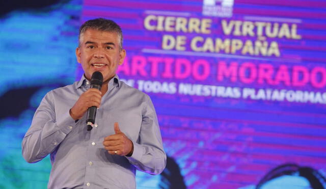 Guzmán postula a la presidencia de la Republica con el Partido Morado. Foto: Félix Contreras/La República