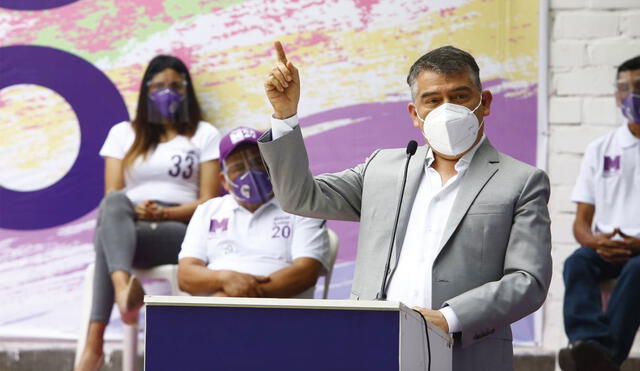 Guzmán postula a la presidencia de la República con el Partido Morado. Foto: La República