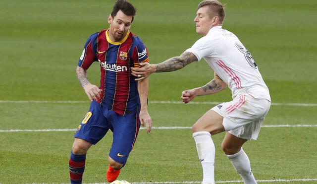 Lionel Messi buscará cortar una racha de casi tres años sin anotarle al Real Madrid. Foto: EFE