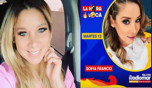 Desde este martes 13 de abril, Sofía Franco conducirá La hora loca de Radiomar. Foto: Sofía Franco/Instagram.
