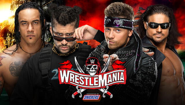 Bad Bunny y Damian Priest pelearán contra The Miz y John Morrison en WrestleMania 37. Foto: WWE