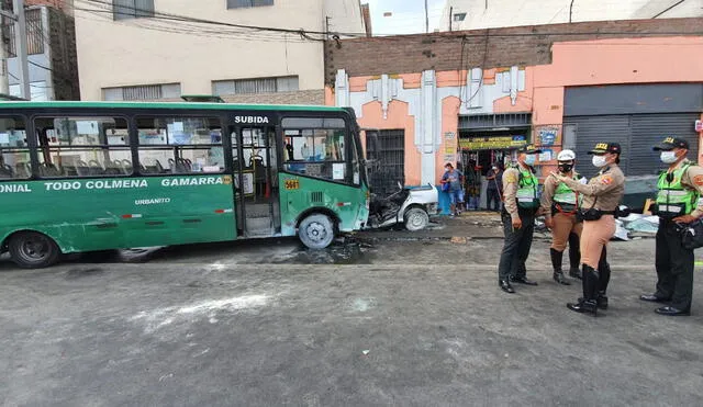 Choque se registró cerca de la 1.10 p. m. de este sábado 10 de abril. Foto: María Pía Ponce / URPI-GLR