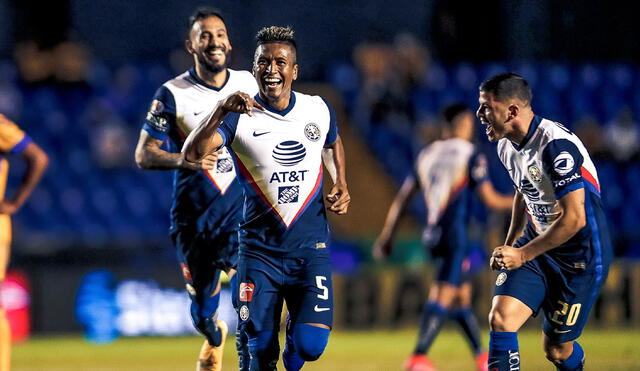 Aquino anotó su tercer gol en el Clausura 2021 mexicano. Foto: Twitter Club América
