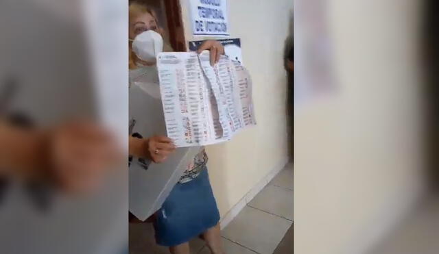 Mujer asegura que se trató de un fraude electoral, pero la ONPE rechazó tal versión. Foto: captura de Facebook / Roxana Ayaucán Nonones