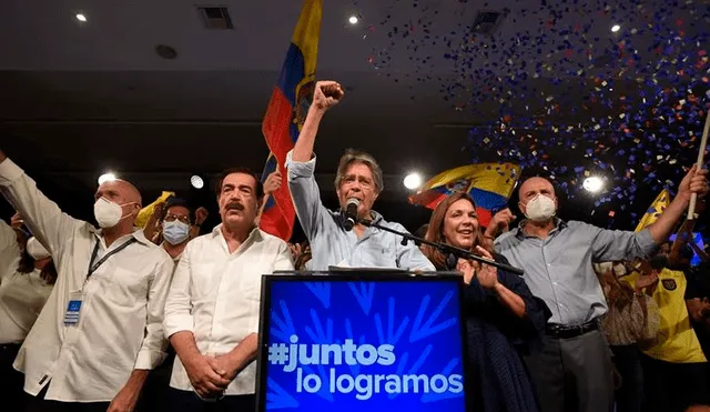 “Los ecuatorianos han optado por un nuevo rumbo, muy diferente al de los últimos 14 años”, expresó Lasso. Foto: EFE
