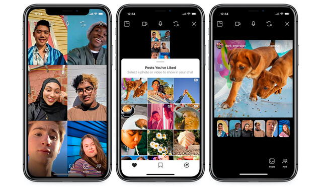 Instagram watch together es una opción que presentan las videollamadas en la red social, que permite ver videos que hayas guardado en la red social. Foto: TechCrunch