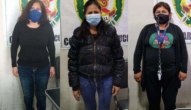Las detenidas fueron trasladadas a la comisaría Ayacucho. Foto: PNP