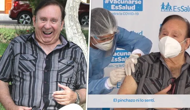 Tulio Loza cuenta cómo se sintió al recibir la segunda dosis de la vacuna contra el coronavirus. Foto: Carlos Contreras/ El Popular/ EsSalud