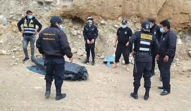 Cadáver fue llevado a la morgue local para las diligencias correspondientes. Foto: captura de vídeo/Bambamarca Televisión