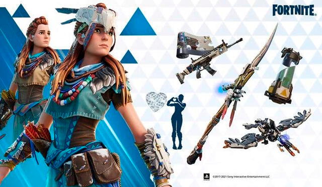 La skin de Aloy de Fortnite cuenta con una versión exclusiva para usuarios de PS4 y PS5. Foto: PlayStation