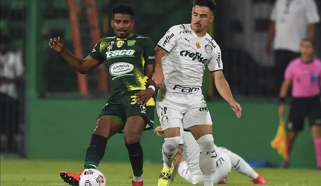 Palmeiras ganó como visitante en el primer partido. Foto: EFE