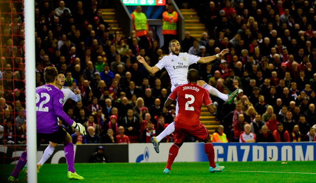 La última vez que el Real Madrid salió airoso de tierras británicas fue ante el Liverpool en Anfield (3-0-temporada 2014). Foto: AFP