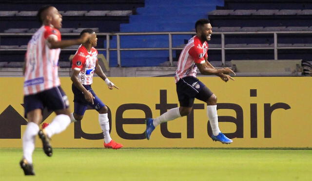 Miguel Borja abrió el marcador en Barranquilla. Foto: EFE