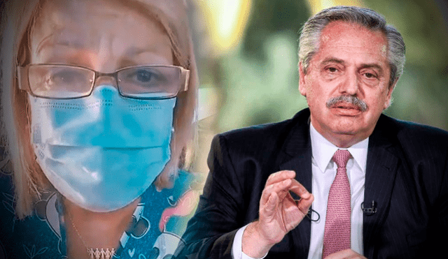Médica le recordó al presidente Fernández que una señora, de 62 años, necesitaba un respirador, pero tuvo que decidir y evaluar. Foto: composición LR
