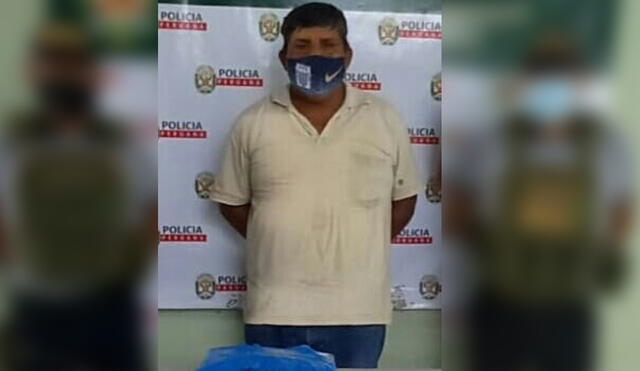Hombre fue detenido junto a mujer en el distrito de Jayanca. Foto: Diario La Verdad.