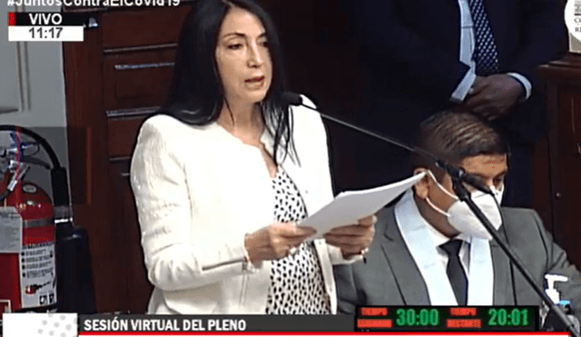 La exministra reiteró que Sagasti, Bermúdez y Mazzetti tenían conocimiento de su vacunación. Foto: captura/Congreso