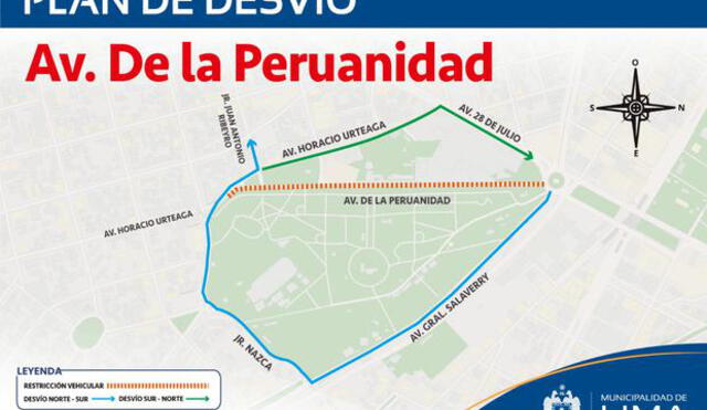 Plan de desvio avenida De la Peruanidad. Foto: MML