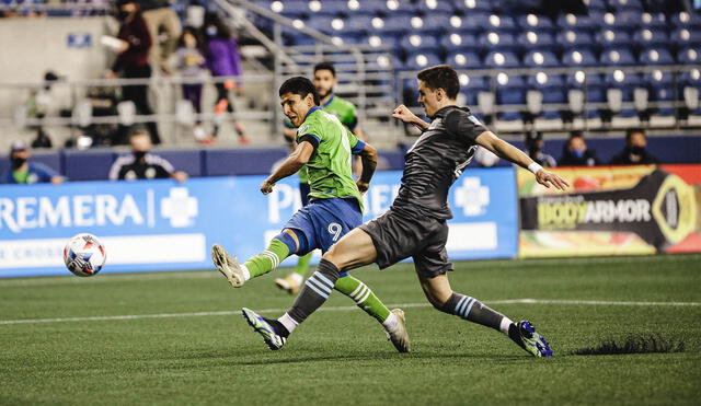 Raúl Ruidíaz convirtió sus primeros goles de la temporada 2021 en la MLS. Foto: Seattle Sounders/MLS