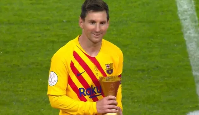 Lionel Messi anotó doblete en la final de la Copa del Rey 2021. Foto: FC Barcelona