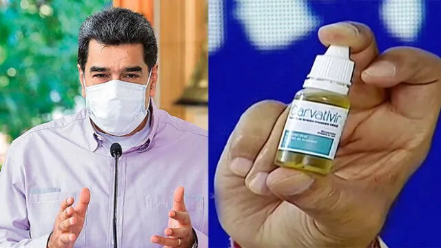 Facebook retiró un video en el que Maduro defiende estas “gotas milagrosas” contra el coronavirus. Foto: AFP