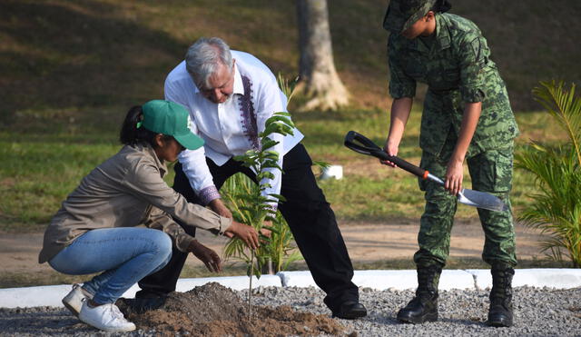 López Obrador busca que su programa gubernamental Sembrando vida se amplíe a Centroamérica. Foto: AFP