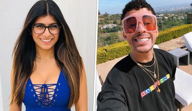 Mia Khalifa publica divertido video con canción de Bad Bunny en Tiktok. Foto: Mia Khalifa/ Instagram/ Bad Bunny/ Instagram