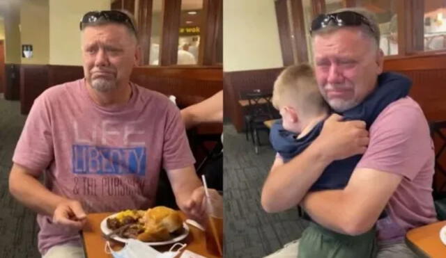 Greg tras ver a su nieto no pudo contener la emoción. Foto: captura de YouTube