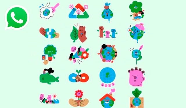 El Día de la Tierra se celebra el 22 de abril. Estos stickers se pueden descargar gratis en iPhone y Android. Foto: captura de Twitter