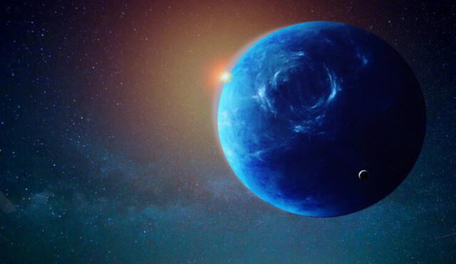 Representación artística del Planeta Nueve, cuerpo celeste hipotético que ocuparía el lugar dejado por Plutón. Foto: difusión