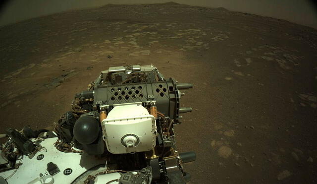 Imagen tomada por el rover Perseverance en Marte. Foto: NASA