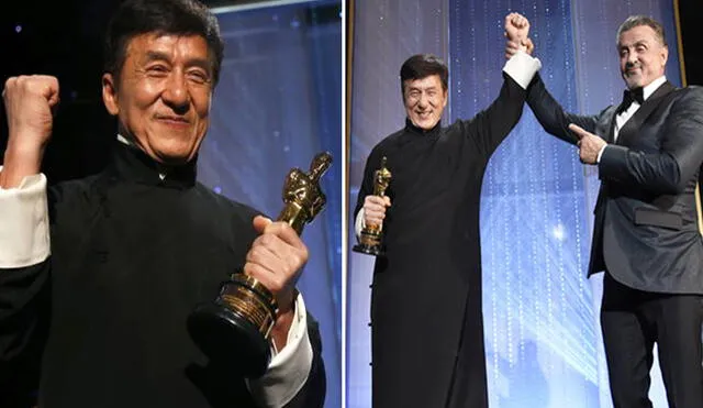 "Finalmente es mío", la vez que Jackie Chan consiguió un Oscar. Foto: composición/La República