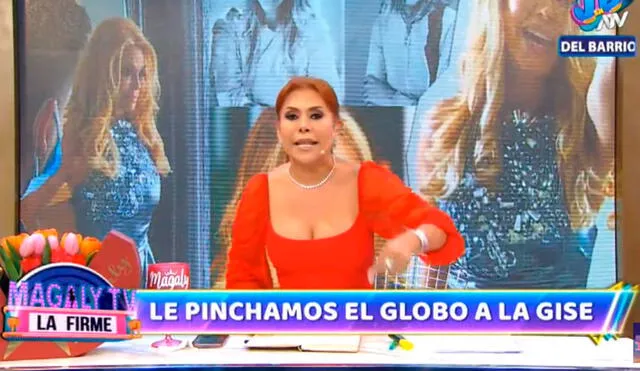 Magaly Medina afirmó que su esposo es un caballero y jamás se presentaría en el programa de Gisela Valcárcel. Foto: captura Magaly TV, la firme/ATV