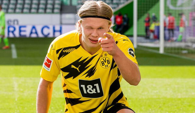 Erling Haaland llegó a los 25 goles con Dortmund en la actual Bundesliga. Foto: Borussia Dortmund