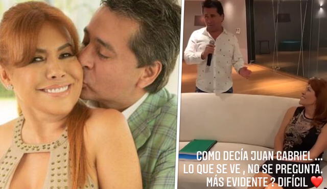 Alfredo Zambrano le canta romántico tema a Magaly Medina. Foto: Magaly Medina/ Instagram/ Jessica Newton/ Instagram