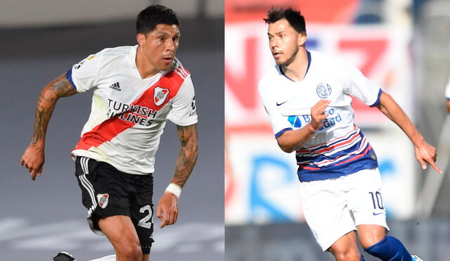 El duelo River Plate vs. San Lorenzo inicia a las 6.00 p. m. de Argentina y 4.00 p. m. de Perú. Foto: composición/Twitter